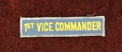 1st Vice Commander Patch  (Blue with Gold Lettering)