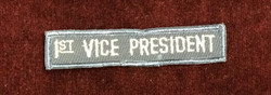1st Vice President Patch  (Blue with White Lettering)