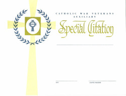 Auxiliary Special Award Citation  (Chapter President Signature
