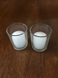 Small Votive Candles and Holders (Set of 2)