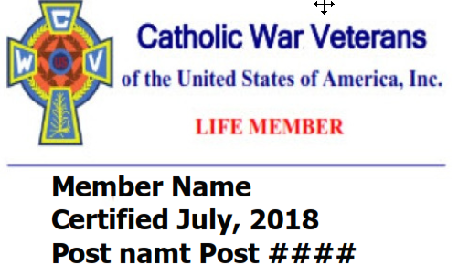 Life Membership Card Replacement