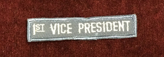 1st Vice President Patch  (Blue with White Lettering)