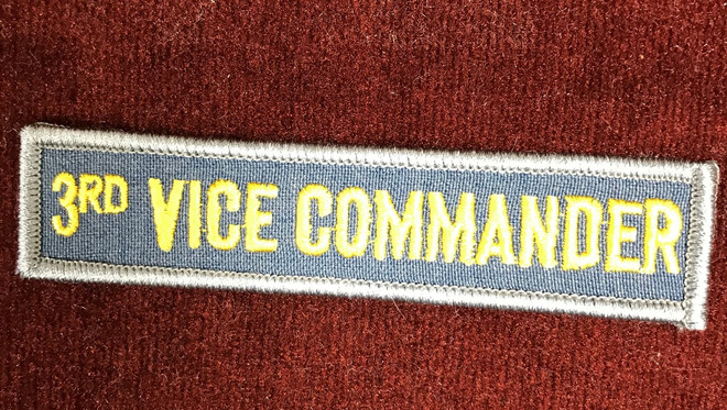 3rd Vice Commander  (Blue with Gold Lettering)