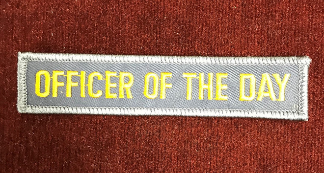 Officer of the Day Patch  (Blue with Gold Lettering)