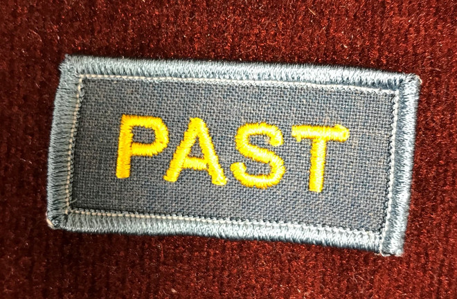 "Past" Patch  (Blue with Gold Lettering)