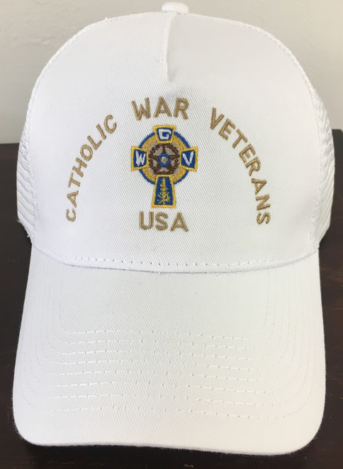 Baseball Cap  (White with Gold Lettering)