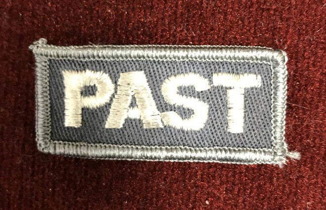 "Past" Patch  (Blue with White Lettering)