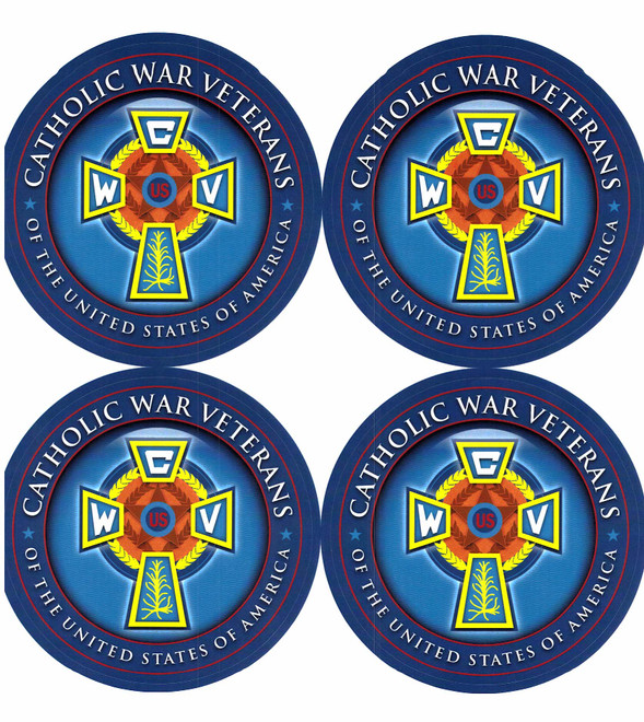 Catholic War Veterans Emblem Decal (Sheet of 4)