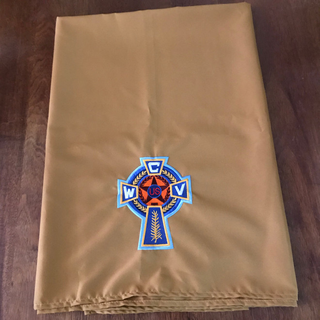 Altar Cloth for Meeting Ritual (Gold with CWV Logo)  45" x 45"