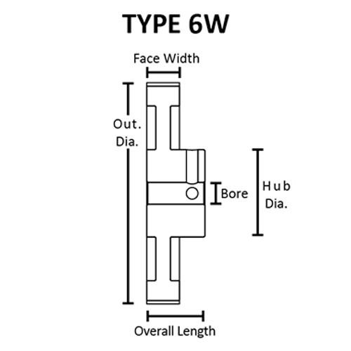 Torquex® 60XL037M6WA12 Timing Pulley, 12MM Finished Bore, 60 Teeth, Aluminum