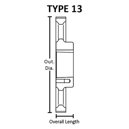 Torquex® 120HQ100 Timing Pulley, Q1-Double Split Taper Bushing Required, 120 Teeth, Cast Iron