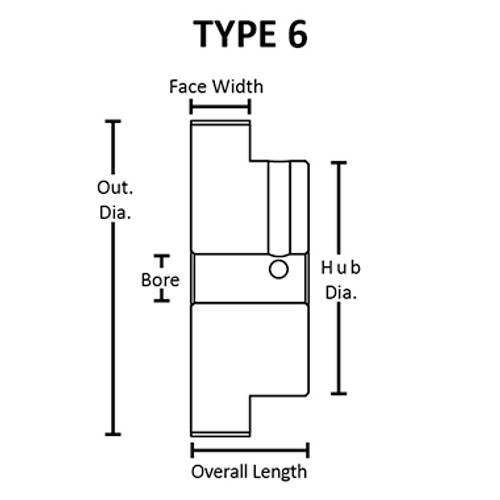 Torquex® 70-5M09-6A5 Timing Pulley, 3/8" Finished Bore, 70 Teeth, Aluminum