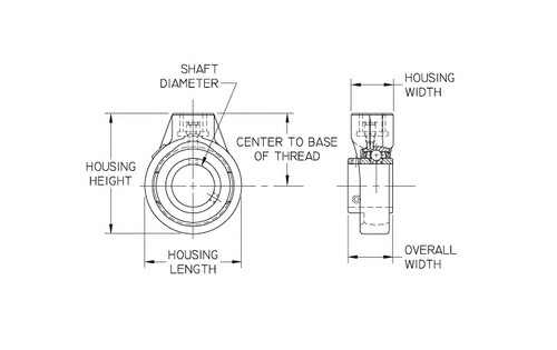 BUCNPHA209-28 IPTCI Hanger Unit Pillow Block Bearing Assembly, 1-3/4" Shaft