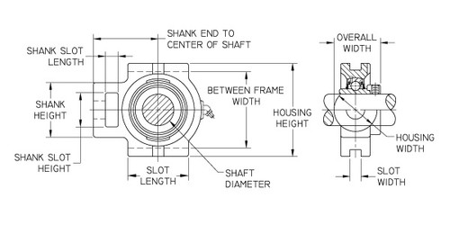 SUCNPT212-36 IPTCI Take Up Ball Bearing Unit, 2-1/4" Shaft