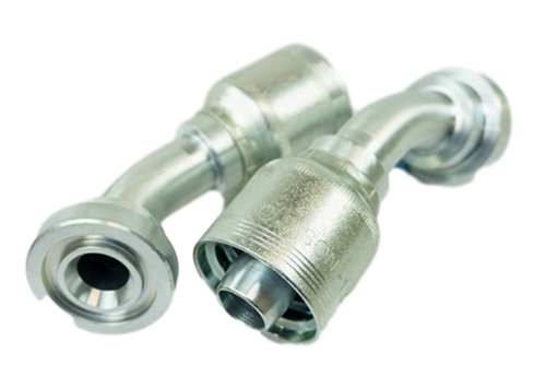 JB60C6145-24-24 Jason Code 61 SAE Flange Hydraulic Coupling 6036-2424,  45° Elbow