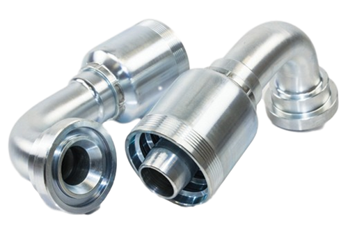 JB60C6290-20-20 Jason Code 62 SAE Flange Hydraulic Coupling 6045-2020, 90° Elbow