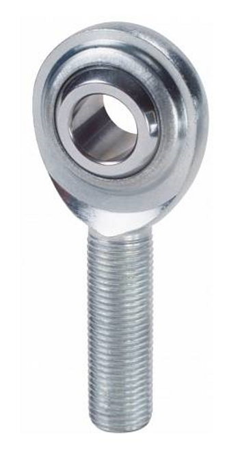 CML5, QA1 Carbon Steel Left Hand Rod End, 0.3125" Shaft, 5/16-24 UNC-3A Male Thread