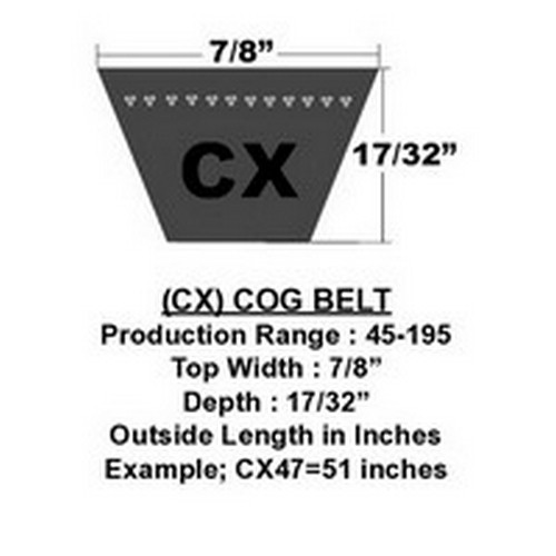 D129 D&D Powerdrive Dura-Prime Classical V-Belt, 1-1/4" Top Width X 134" Outside Length