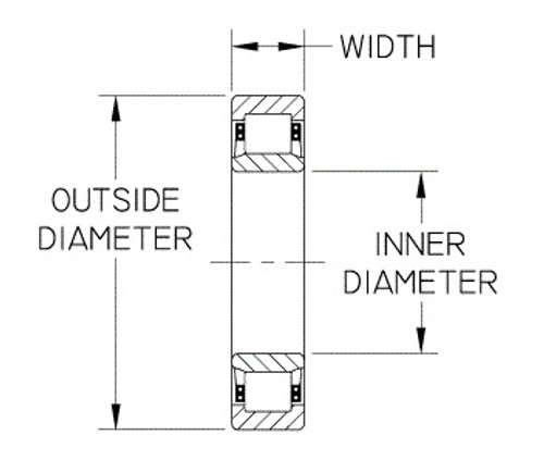 NU5205 Cylindrical Roller Bearing Assembly Removable Inner Ring