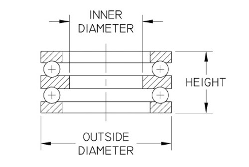 52307 FAG 5 Piece Grooved Race Thrust Ball Bearings