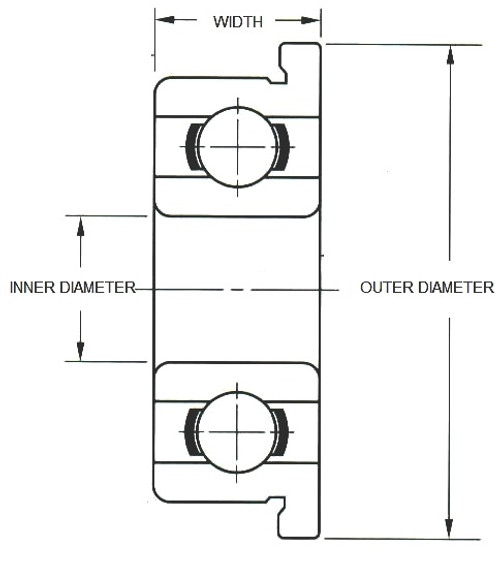 Torquex® F693-2Z Flanged Single Row Deep Groove Ball Bearing Metail Shields