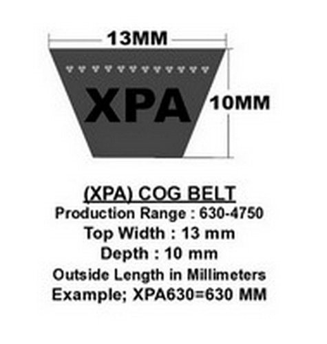 SKF PHG-XPA1307 EP Cogged Raw-Edge Metric V-Belt