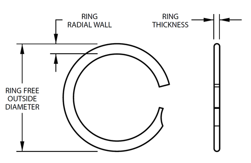 Spirolox UR-0281 Carbon Steel 2.812" I.D. 1-Turn Internal Spiral Retaining Ring