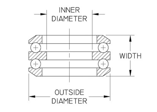 NSK 54412 Double direction thrust ball bearings with aligning seat