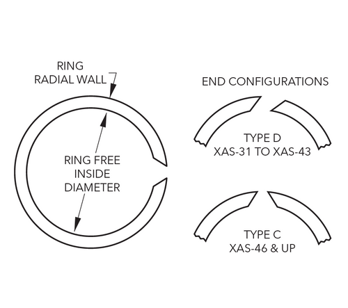Smalley XAS-400 External Heavy Duty Snap Ring