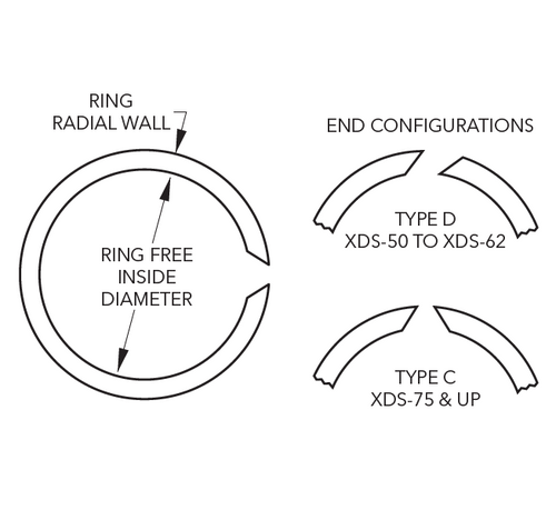 Smalley XDS-250-S02 External Heavy Duty Snap Ring
