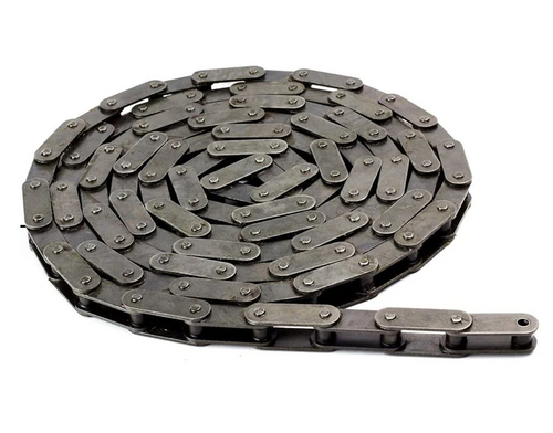 PTI 81XH Double Pitch Heavy Duty Carbon Steel ANSI, Roller Chain, 66.27 MM Pitch, Riveted Pins, 1 Strand, 10 FT/Box