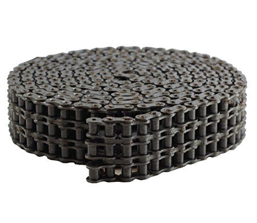 PTI 06B-3 Single Pitch Standard Duty Carbon Steel ISO, Roller Chain, 9.525 MM Pitch, Riveted Pins, 3 Strand, 15 FT/Length