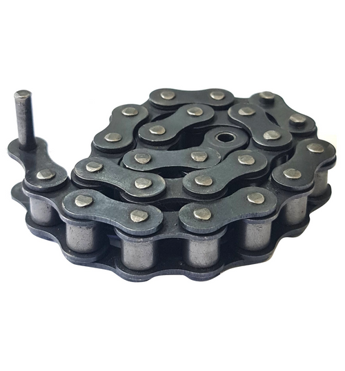 PTI 10B-1 Single Pitch Standard Duty Carbon Steel ISO, Roller Chain, 15.875 MM Pitch, Riveted Pins, 1 Strand, 10 FT/Box