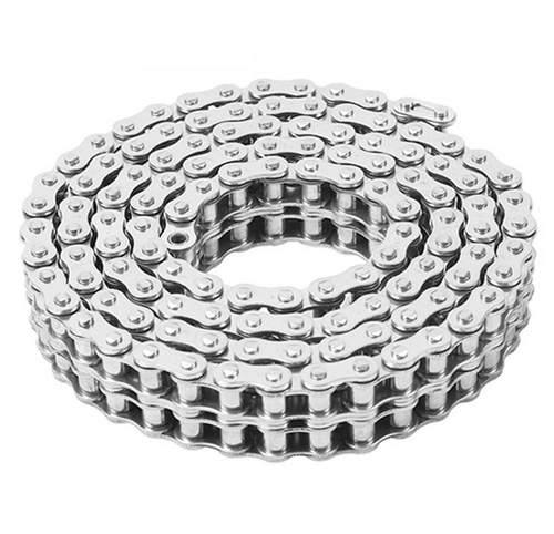PTI 12B-2SS Single Pitch Standard Duty Stainless Steel ISO, Roller Chain, 19.05 MM Pitch, Riveted Pins, 2 Strand, 15 FT/Length