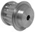 Torquex® 40T10/25-2 Timing Pulley, 8MM Plain Bore, 25 Teeth, Aluminum