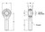 CFL3T Left Hand Female Thread Rod End, 3/16" Bore