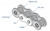 C2050SS6000RB Maxco Hi-Max® ANSI C2050 Standard Duty Double Pitch Chain, Stainless Steel Chain, 1 Strand, 10 FT/Box