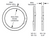 Smalley WS-56 Stainless Steel 0.529" I.D. 2-Turn External Spiral Retaining Ring