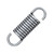 DWX125N19 Oil Tempered Wire Extension Spring, 1.5" Diameter X 6" Inside Hook Length