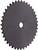 40A10 G&G-NOVA Steel Roller Chain Sprocket for ANSI 40 Chain, 1/2" Reboreable