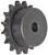 80B18 G&G-NOVA Steel Roller Chain Sprocket for ANSI 80 Chain, 1" Reboreable