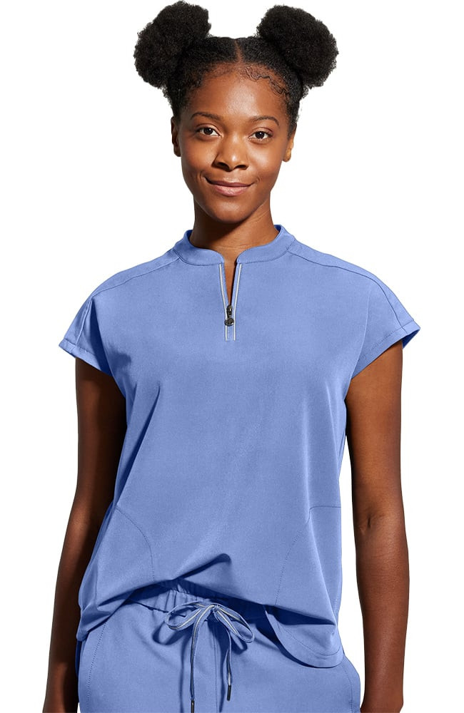 Sandy Zip Mandarin Collar