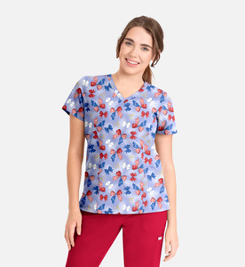 fourth of july scrub print