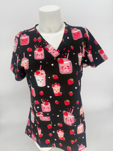 berry scrub top