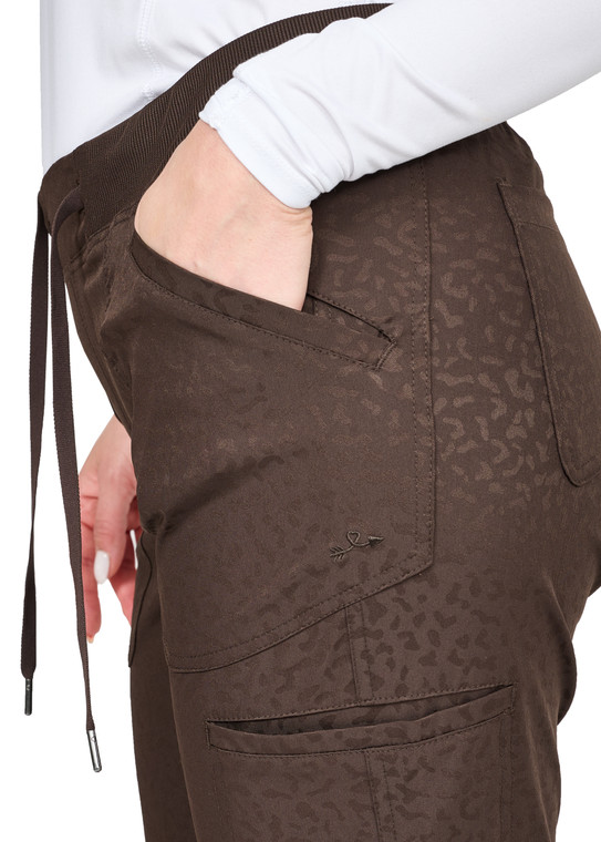 black womens jacquard jogger