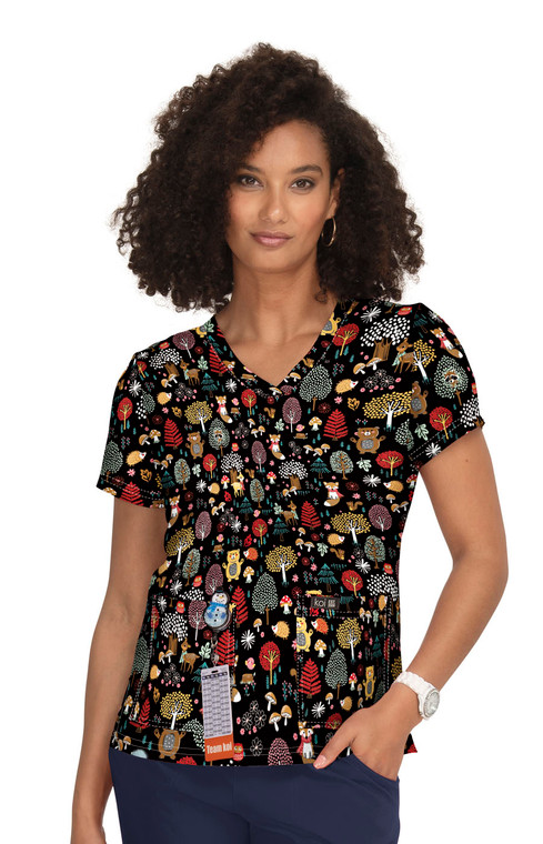 fall print top koi