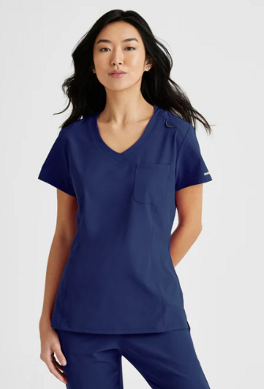 skechers indigo scrub top