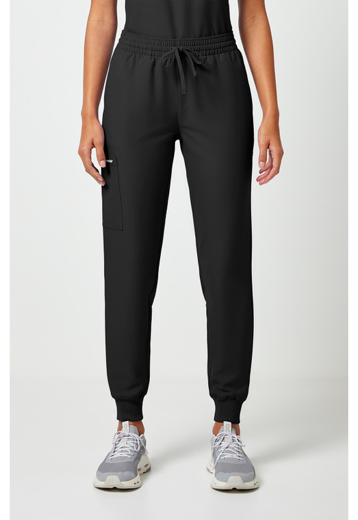 black scrub jogger