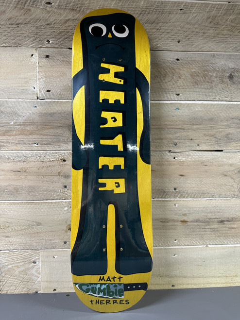 The Heater Skateboards "Gumbie" Reissue is available in sizes from 7.75 to 8.75 and is made with 7 ply hard rock canadian maple, the base color of the deck may vary.