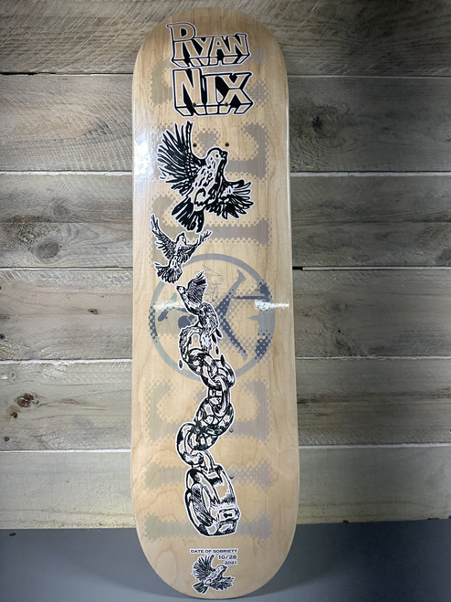 The Heater Skateboards "Nix" Pro Model is available in sizes from 7.75 to 8.75 and is made with 7 ply hard rock canadian maple, the base color of the deck may vary.